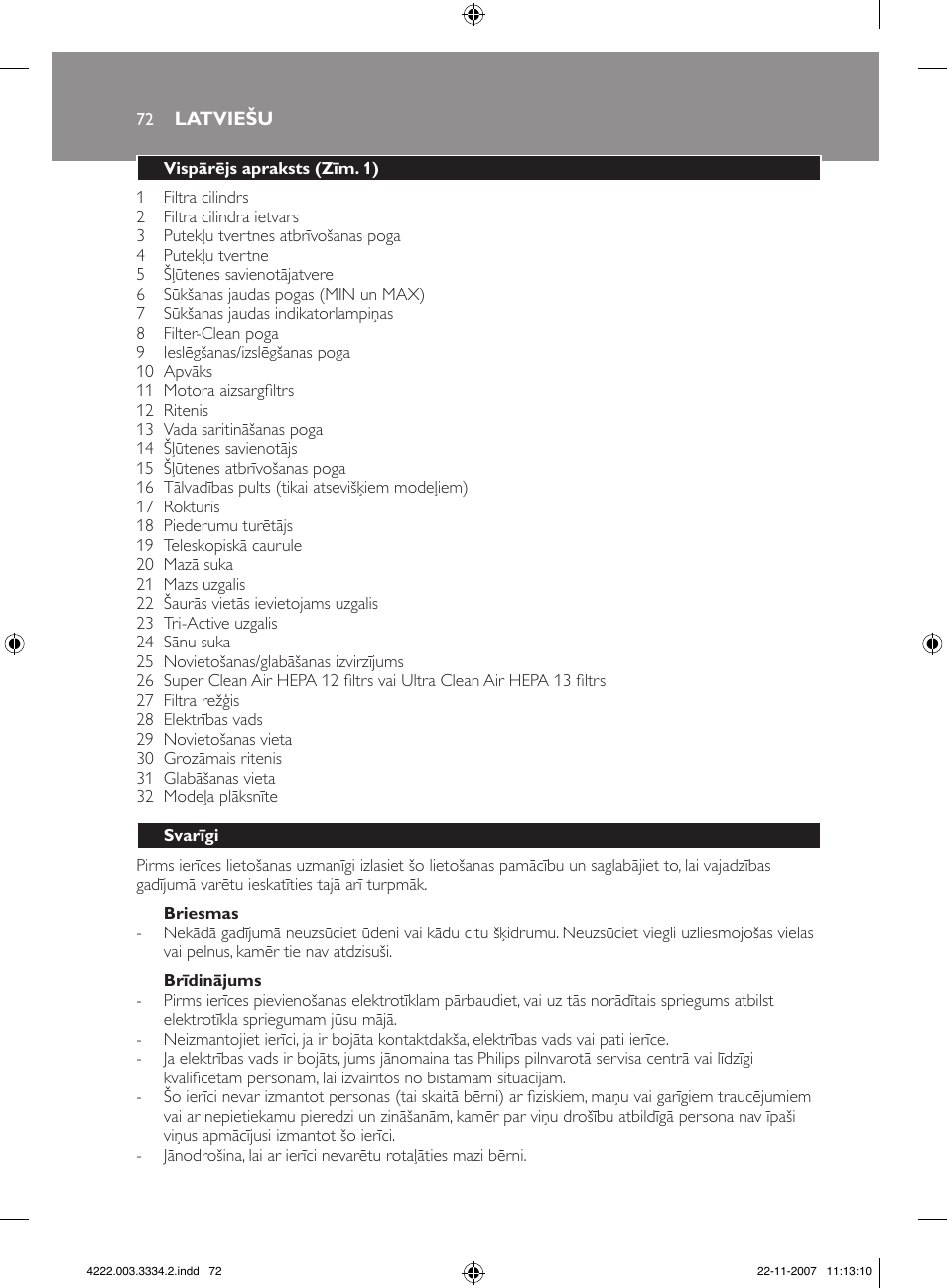 Philips FC9239 User Manual | Page 72 / 156