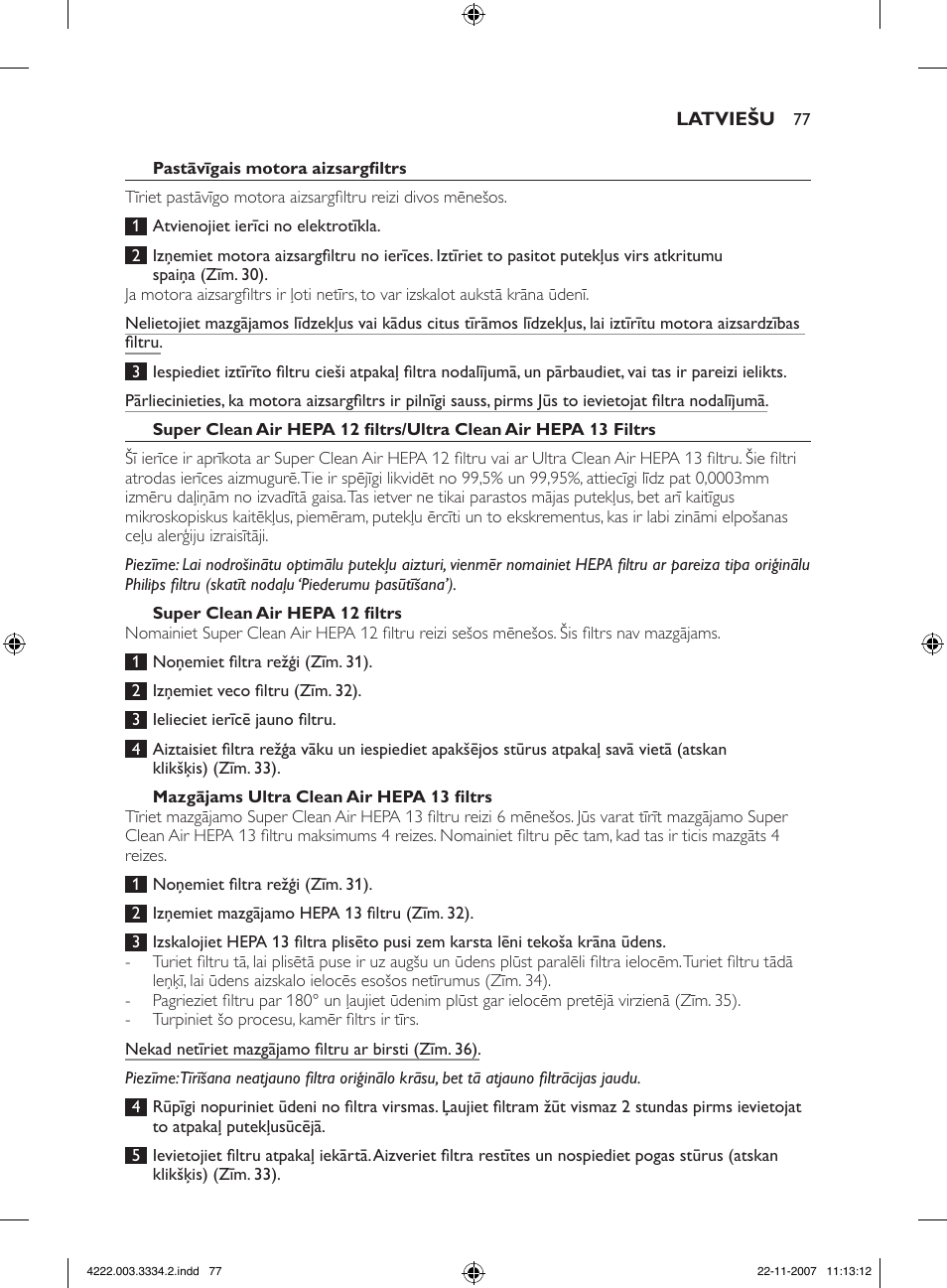 Philips FC9239 User Manual | Page 77 / 156