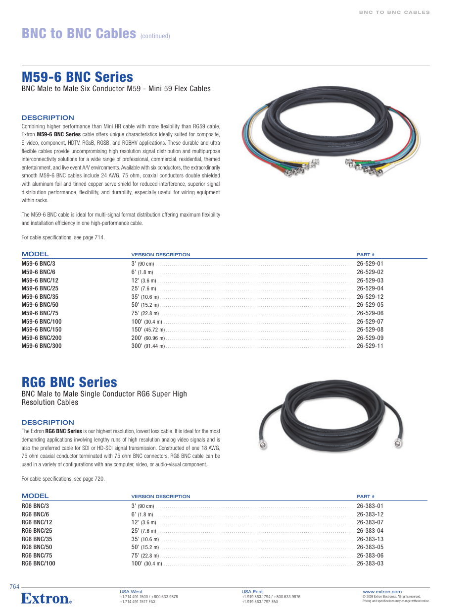 Extron electronic M59-6 BNC User Manual | 1 page