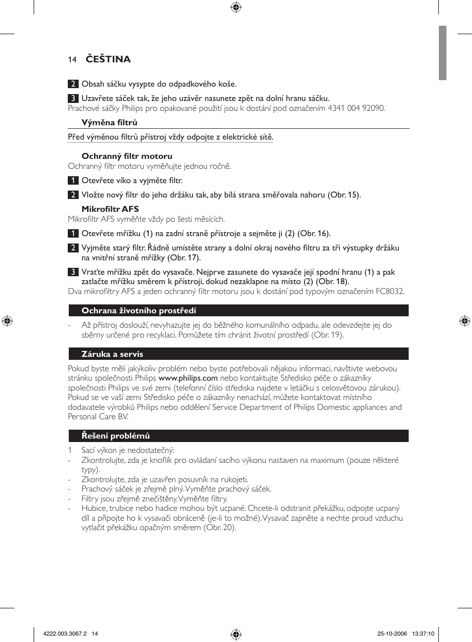 Philips FC8390 User Manual | Page 14 / 62