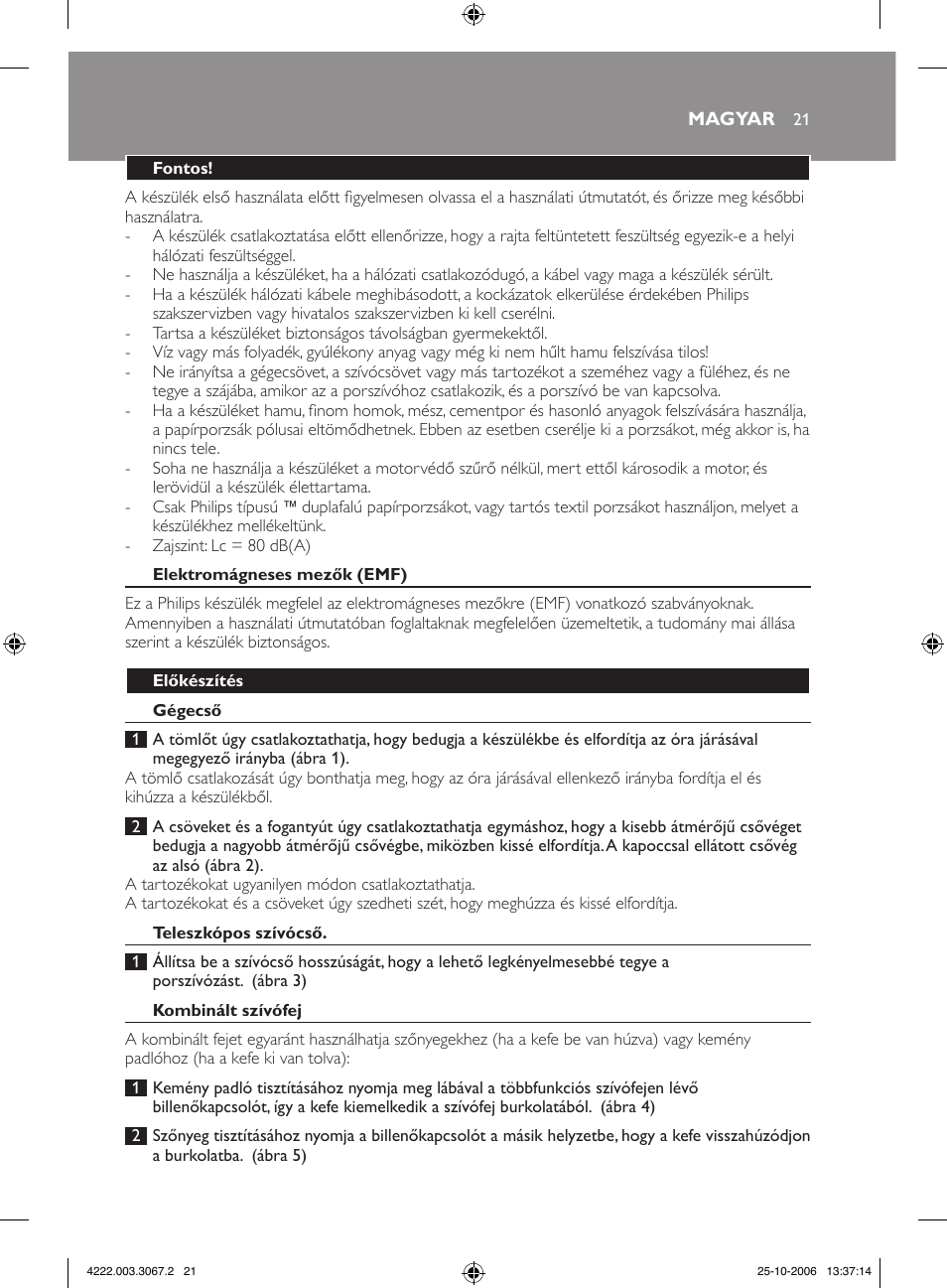 Philips FC8390 User Manual | Page 21 / 62