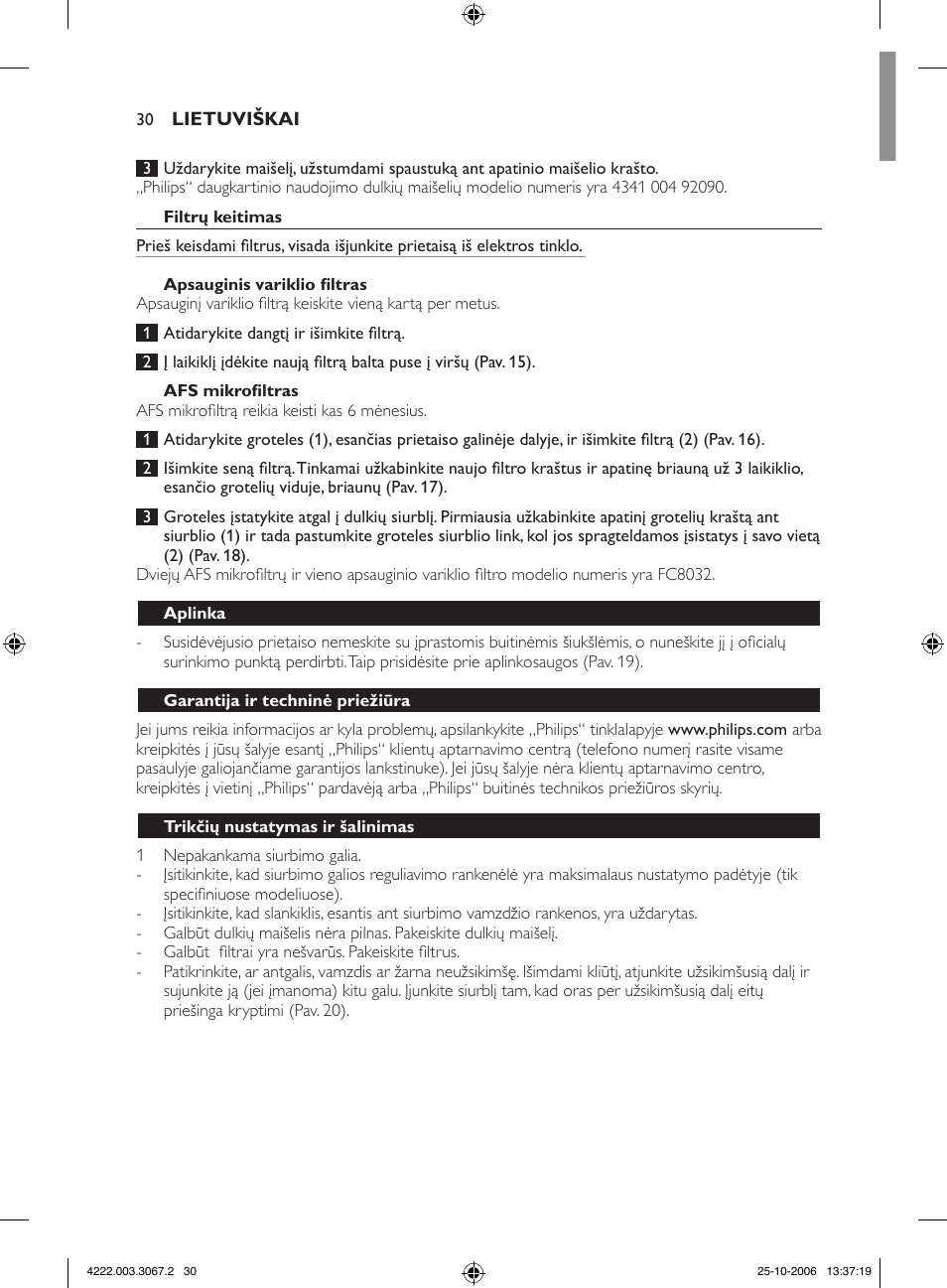 Philips FC8390 User Manual | Page 30 / 62