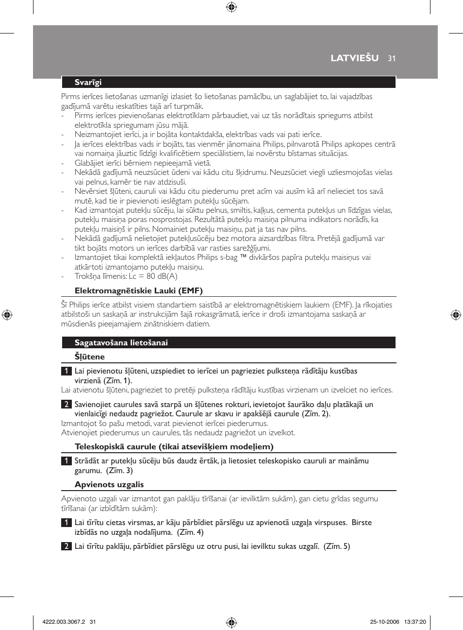 Philips FC8390 User Manual | Page 31 / 62