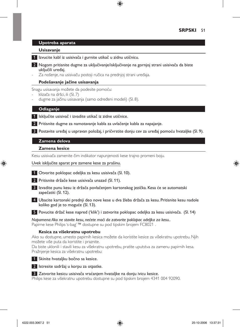 Philips FC8390 User Manual | Page 51 / 62