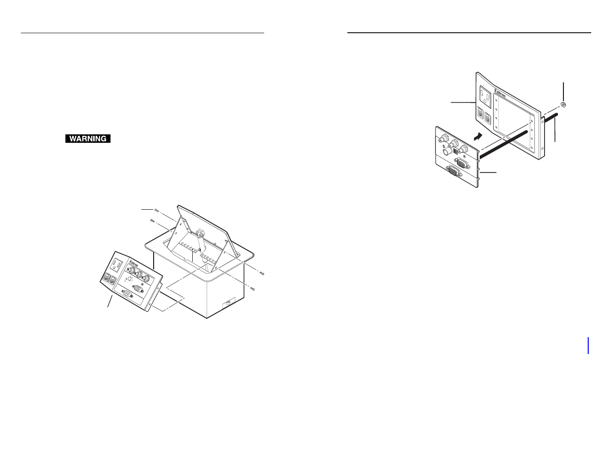 Replacing an aap, Maintenance and modifications, Figure 3-1 — removing the front panel | Figure 3-2 — mounting an aap device | Extron electronic HSA 402 User Manual | Page 15 / 28