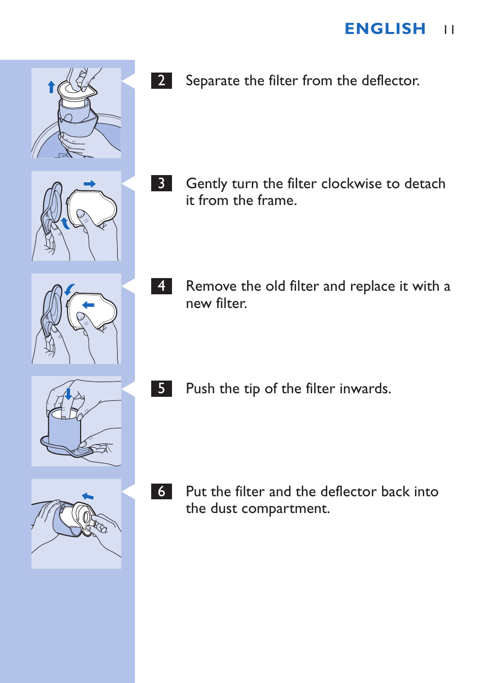 Philips FC6067 User Manual | Page 11 / 118