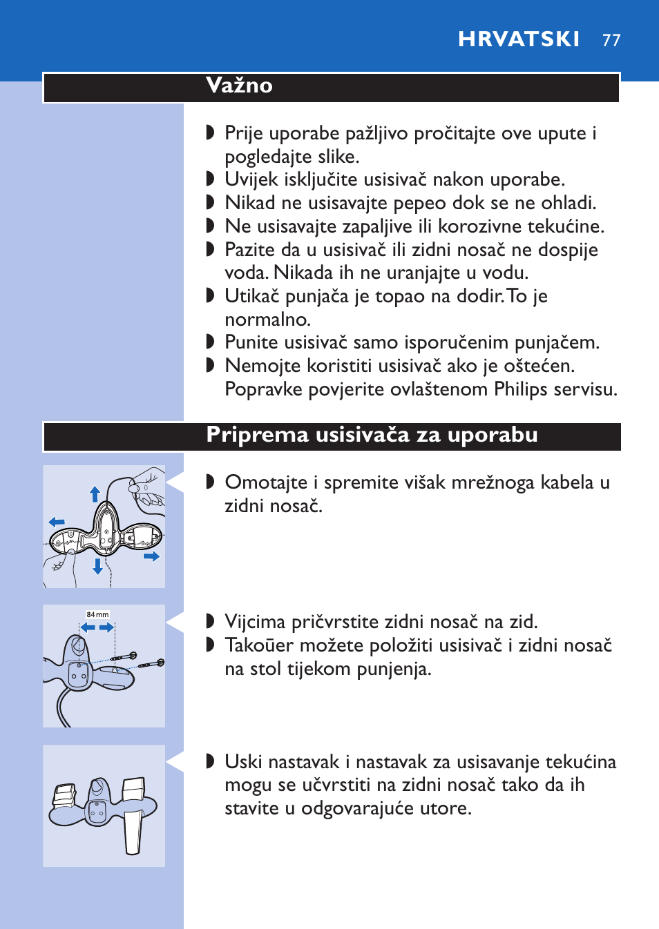 Hrvatski | Philips FC6067 User Manual | Page 77 / 118