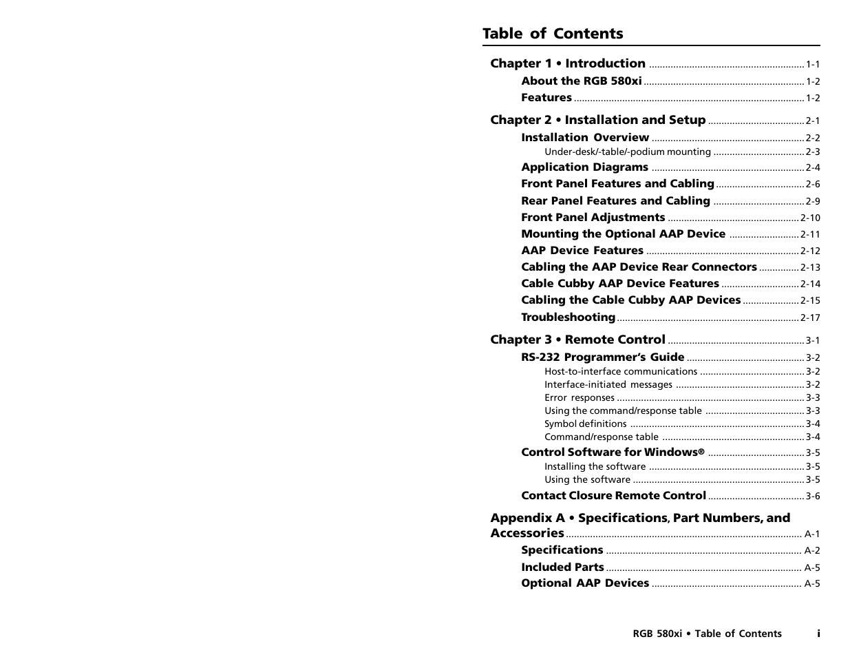 Extron electronic RGB 580xi User Manual | Page 4 / 23