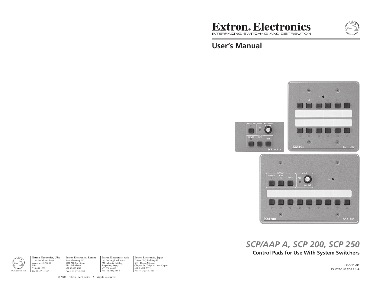 Extron Electronics SCP_AAP A User Manual | 21 pages