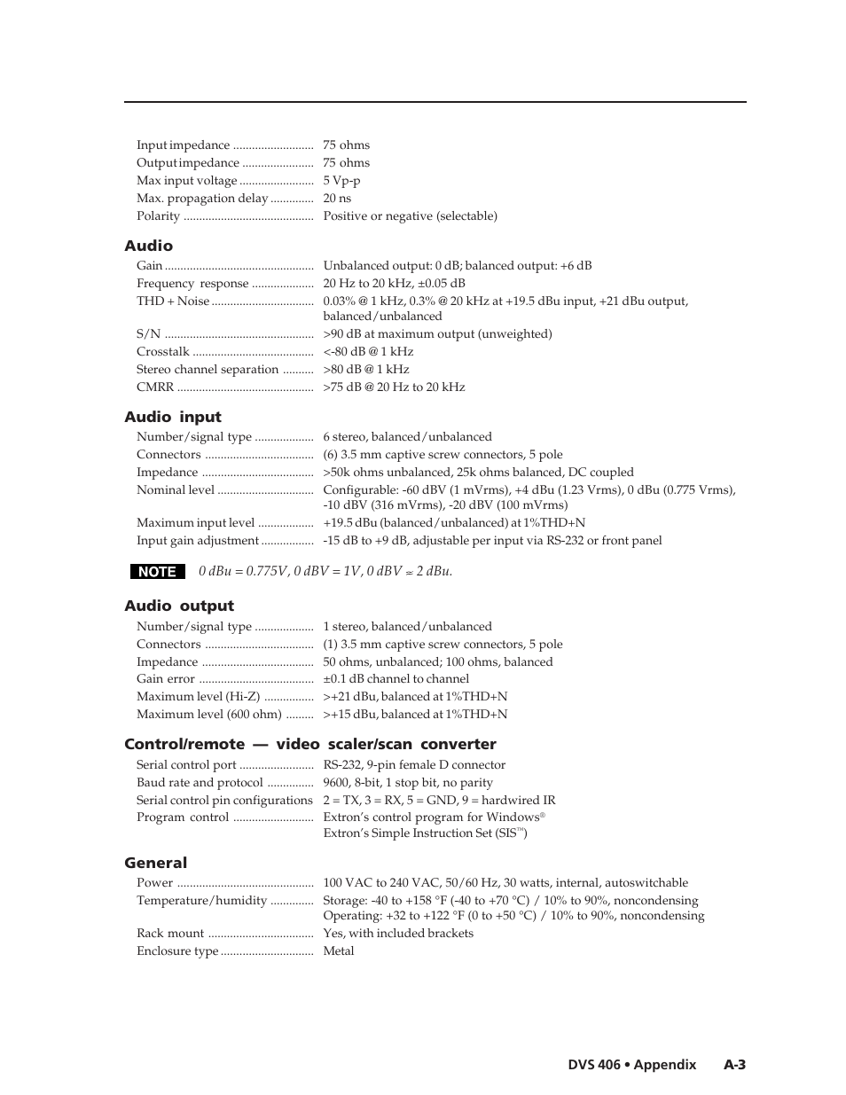 Extron Electronics DVS 406 Series User Manual | Page 47 / 56