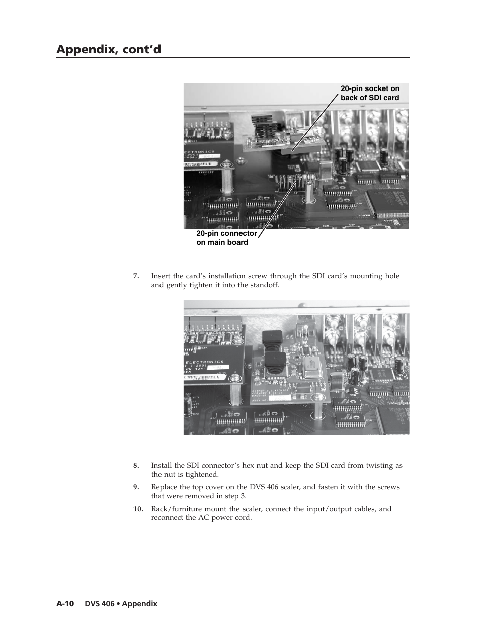 Appendix, cont’d | Extron Electronics DVS 406 Series User Manual | Page 54 / 56