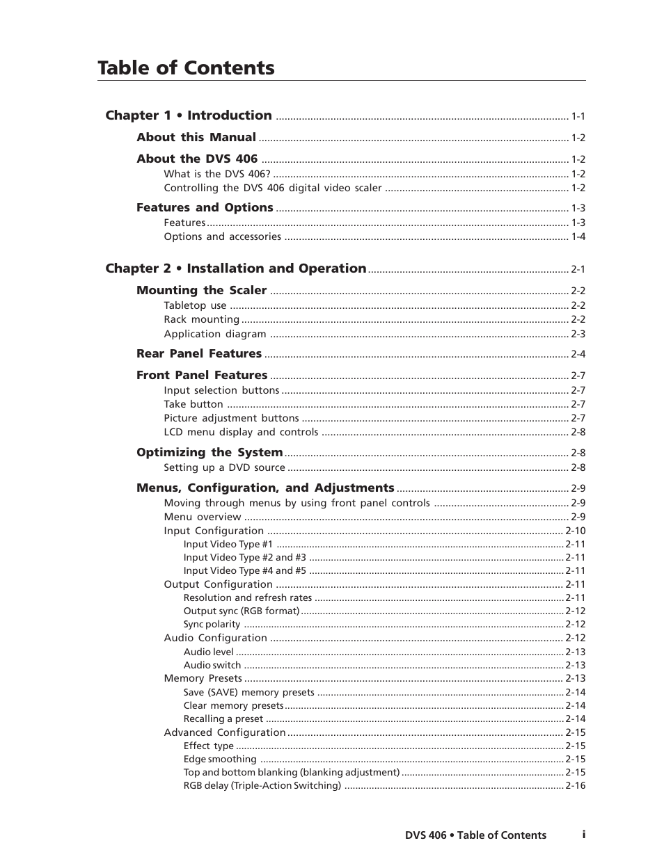 Extron Electronics DVS 406 Series User Manual | Page 7 / 56