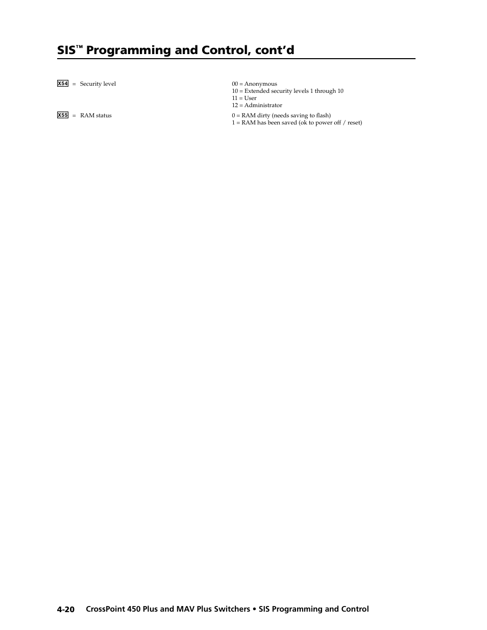 Preliminar y, Programming and control, cont’d | Extron electronic MAV Plus User Manual | Page 102 / 172