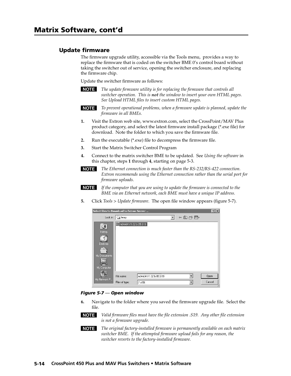 Preliminar y, Matrix software, cont’d | Extron electronic MAV Plus User Manual | Page 118 / 172