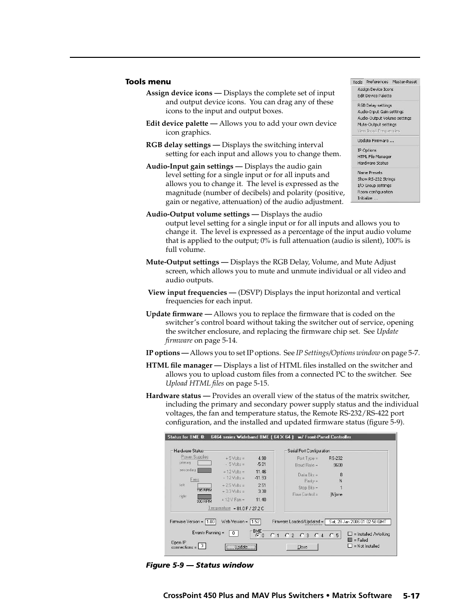 Preliminar y | Extron electronic MAV Plus User Manual | Page 121 / 172