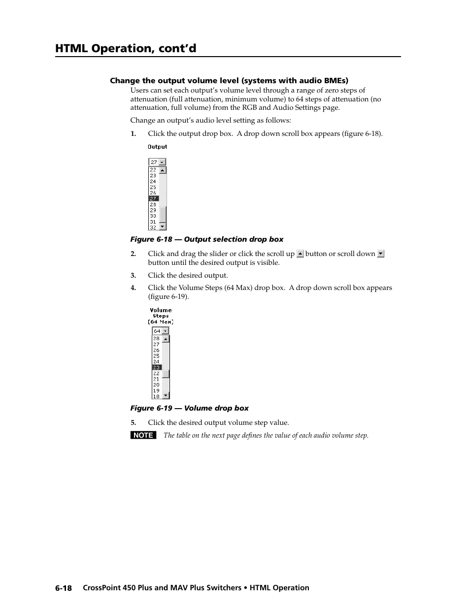 Preliminar y, Html operation, cont’d | Extron electronic MAV Plus User Manual | Page 142 / 172