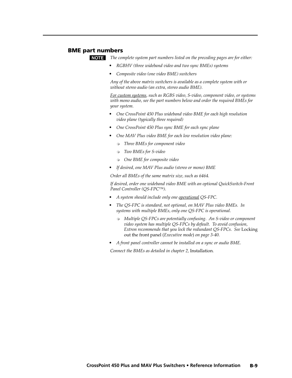 Preliminar y | Extron electronic MAV Plus User Manual | Page 163 / 172