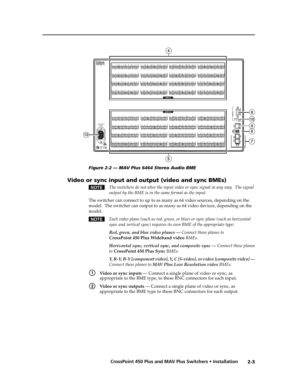 Preliminar y | Extron electronic MAV Plus User Manual | Page 21 / 172