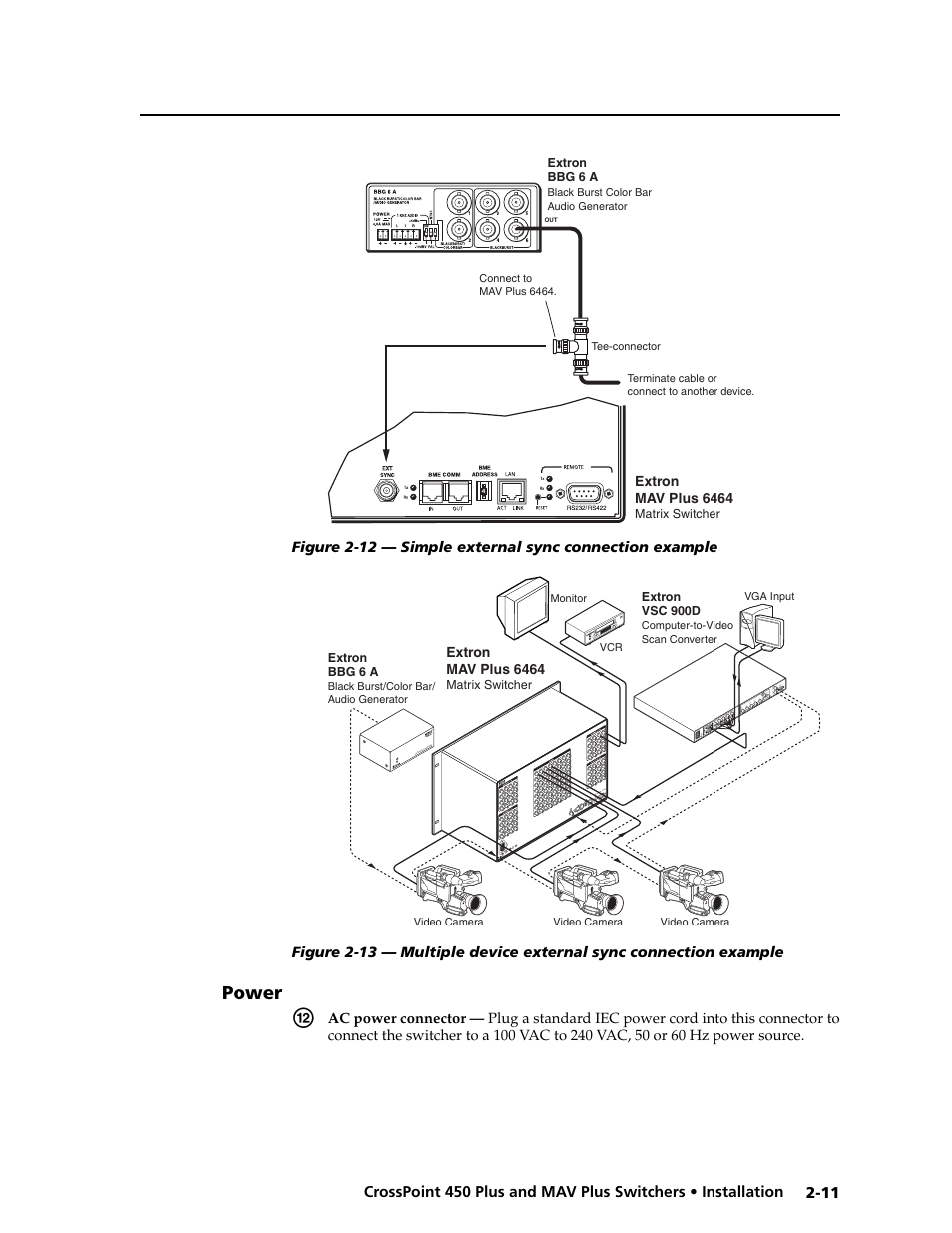 Preliminar y, Power | Extron electronic MAV Plus User Manual | Page 29 / 172