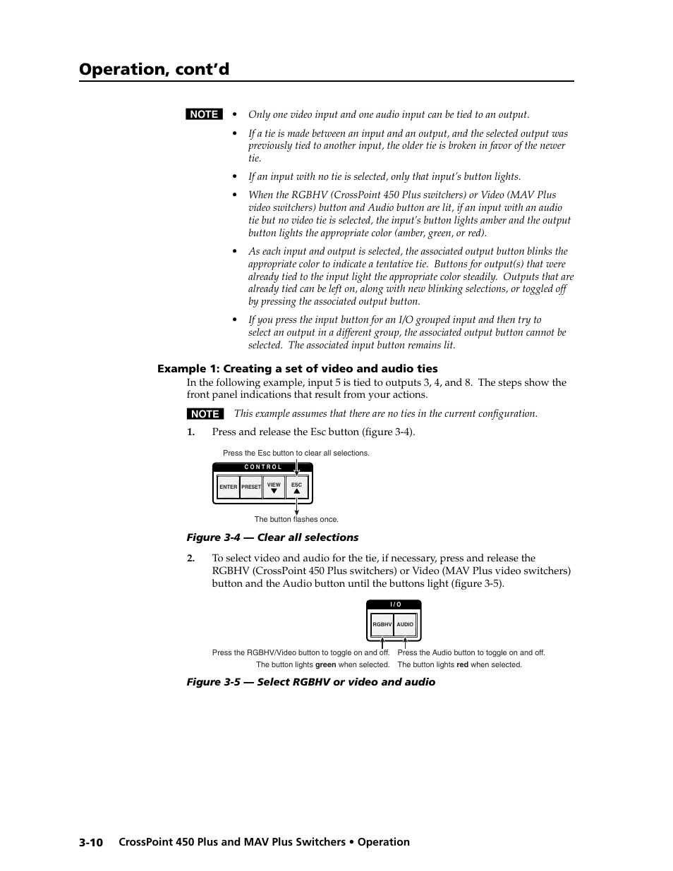 Preliminar y, Operation, cont’d | Extron electronic MAV Plus User Manual | Page 40 / 172