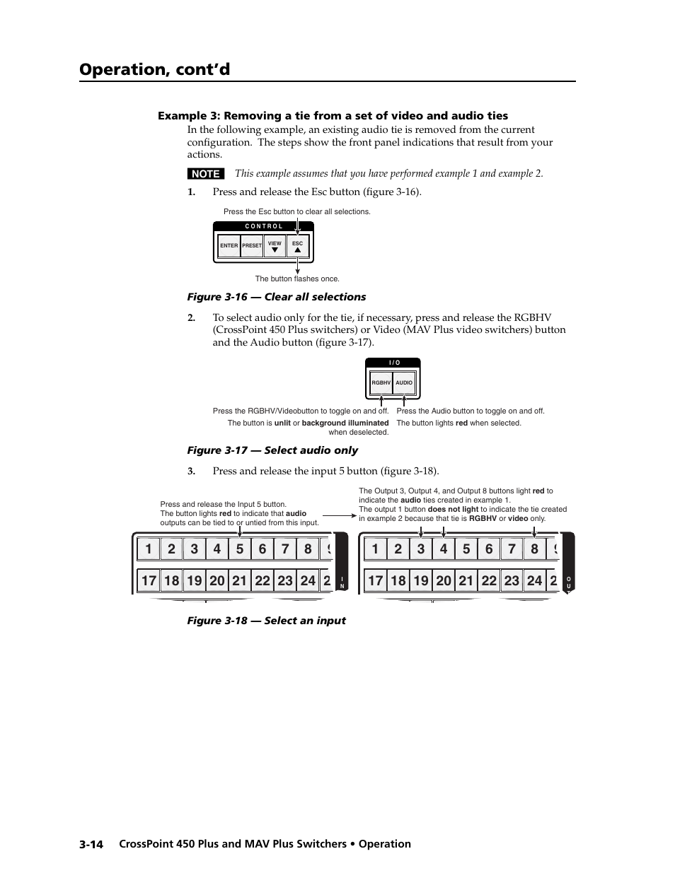 Preliminar y, Operation, cont’d | Extron electronic MAV Plus User Manual | Page 44 / 172