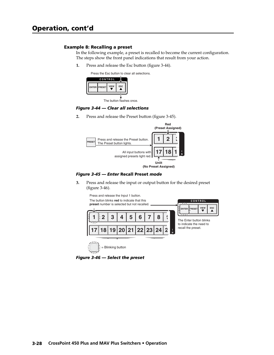Preliminar y, Operation, cont’d | Extron electronic MAV Plus User Manual | Page 58 / 172