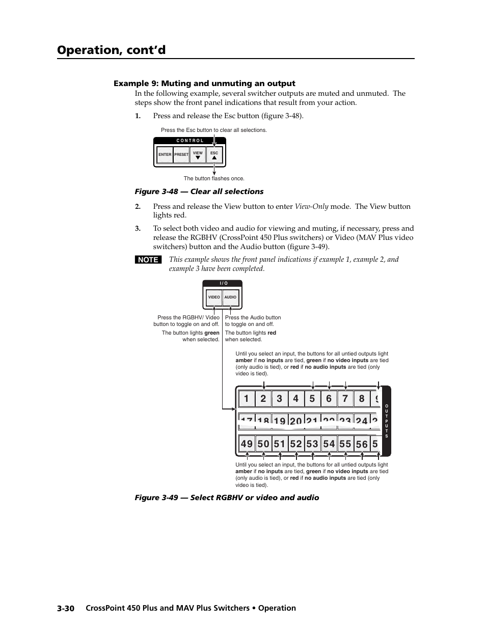 Preliminar y, Operation, cont’d | Extron electronic MAV Plus User Manual | Page 60 / 172