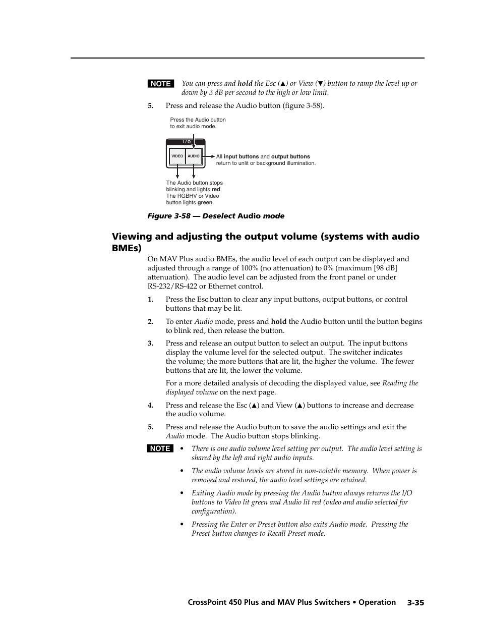 Preliminar y | Extron electronic MAV Plus User Manual | Page 65 / 172