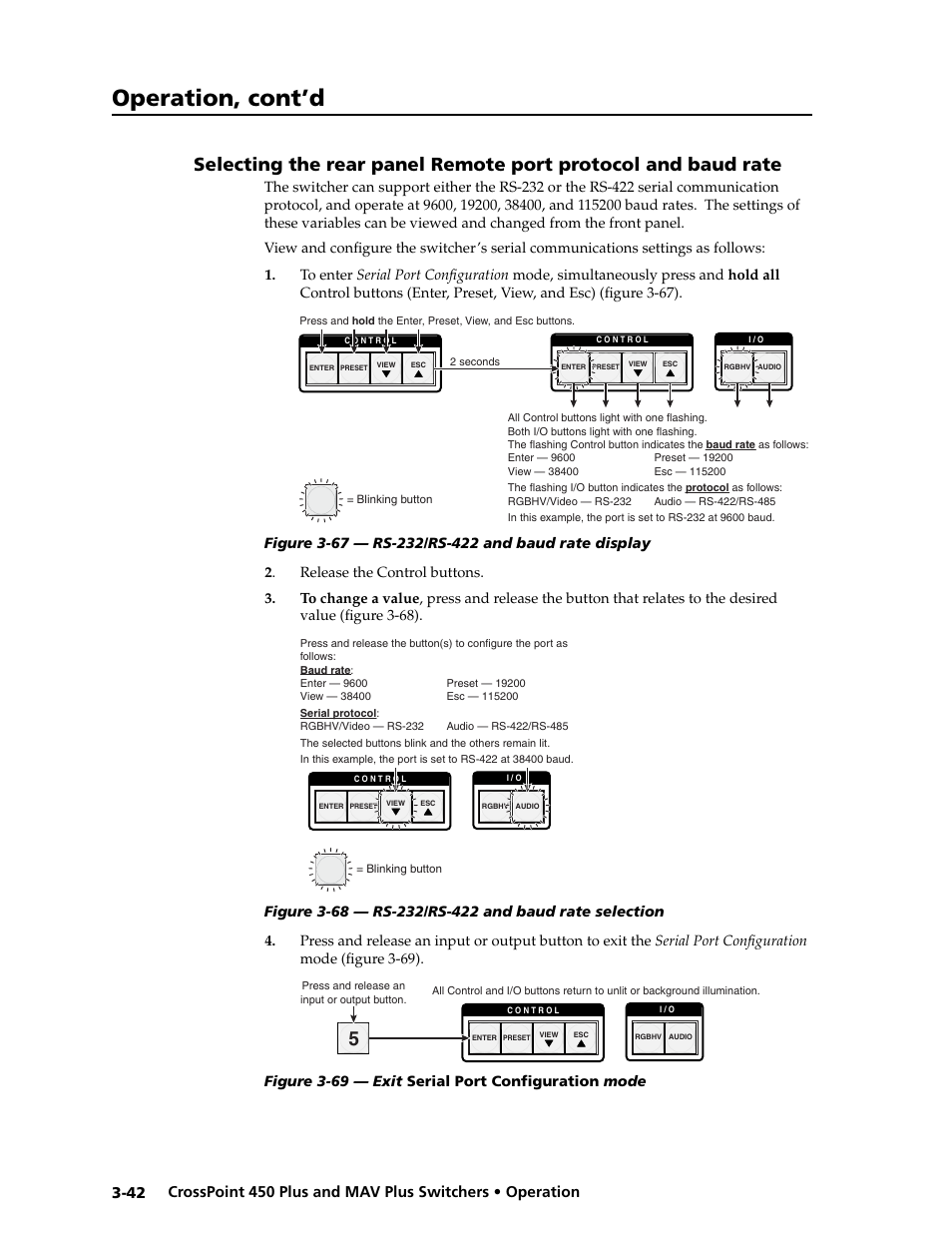 Preliminar y, Operation, cont’d | Extron electronic MAV Plus User Manual | Page 72 / 172