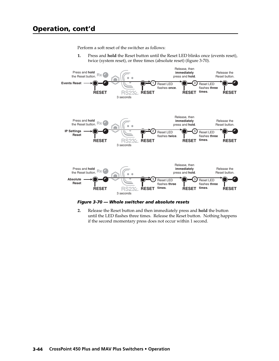 Preliminar y, Operation, cont’d | Extron electronic MAV Plus User Manual | Page 74 / 172