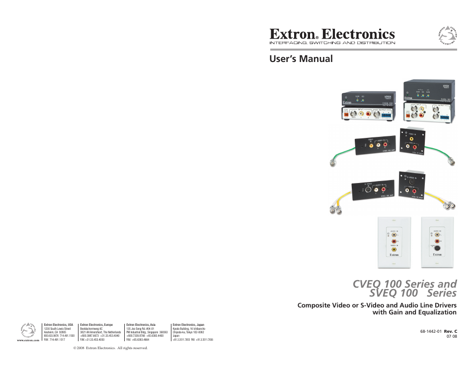 Extron Electronics CVEQ 100 Series User Manual | 31 pages