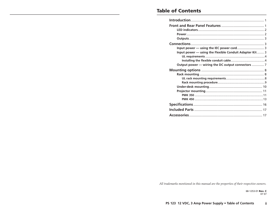 Extron Electronics PS 123 User Manual | Page 4 / 15