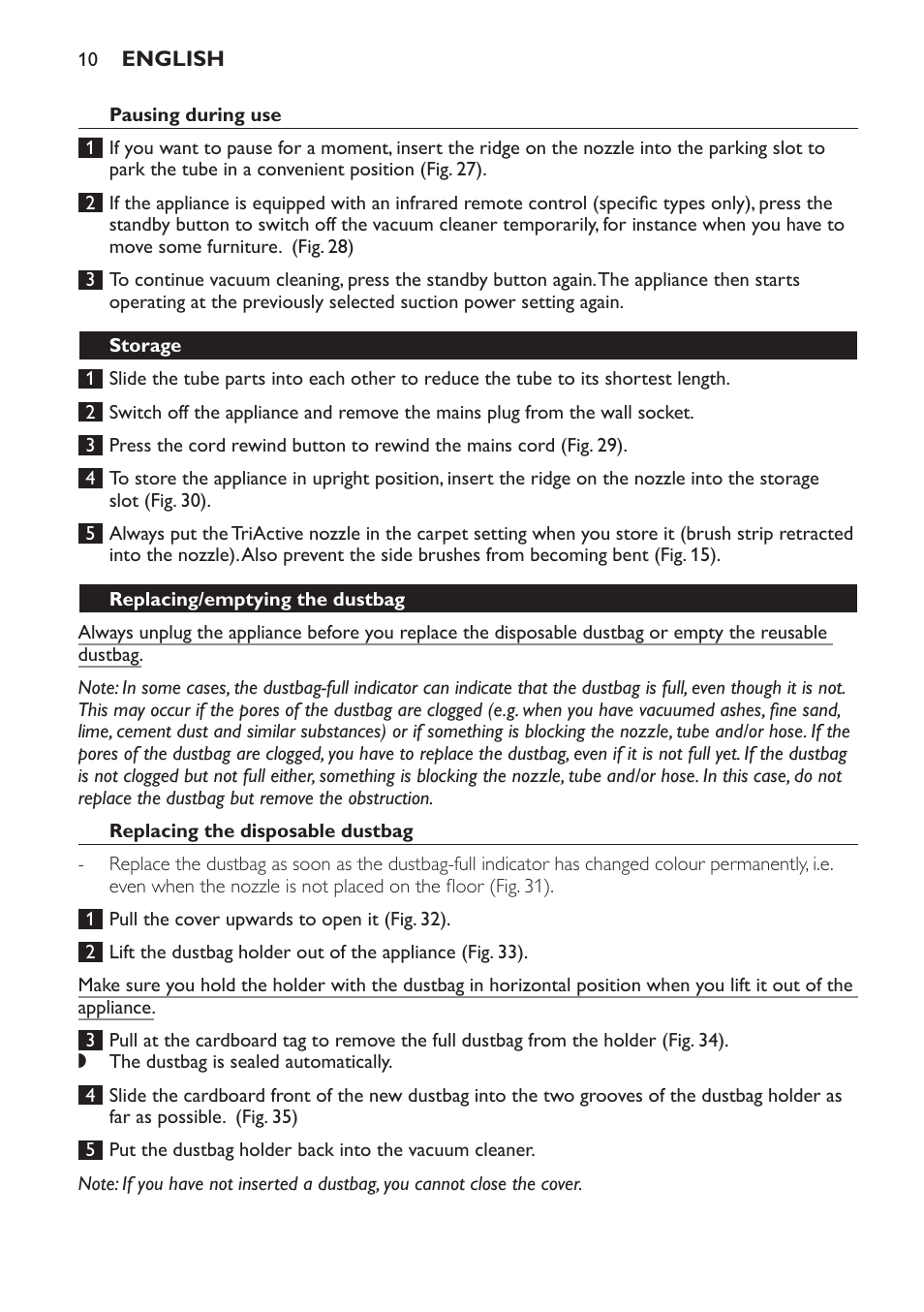 Philips FC9160 User Manual | Page 10 / 144