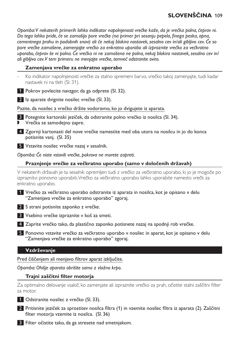 Philips FC9160 User Manual | Page 109 / 144