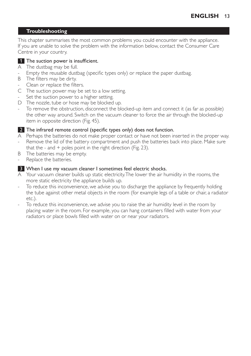 Philips FC9160 User Manual | Page 13 / 144