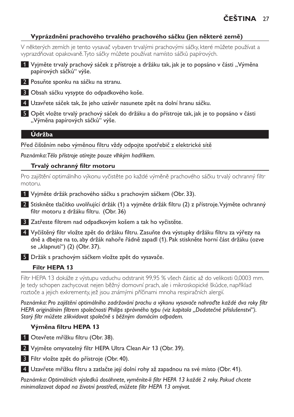 Philips FC9160 User Manual | Page 27 / 144