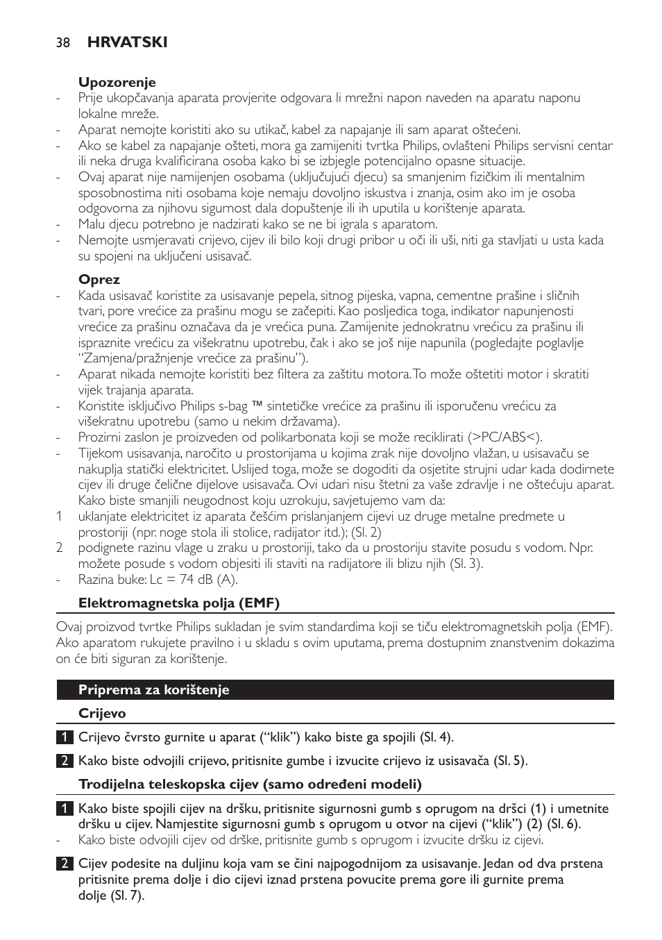 Philips FC9160 User Manual | Page 38 / 144