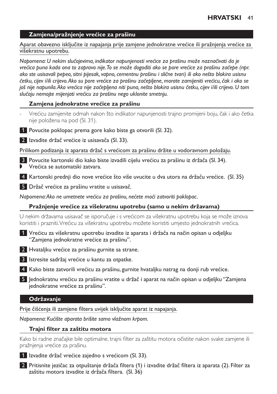 Philips FC9160 User Manual | Page 41 / 144