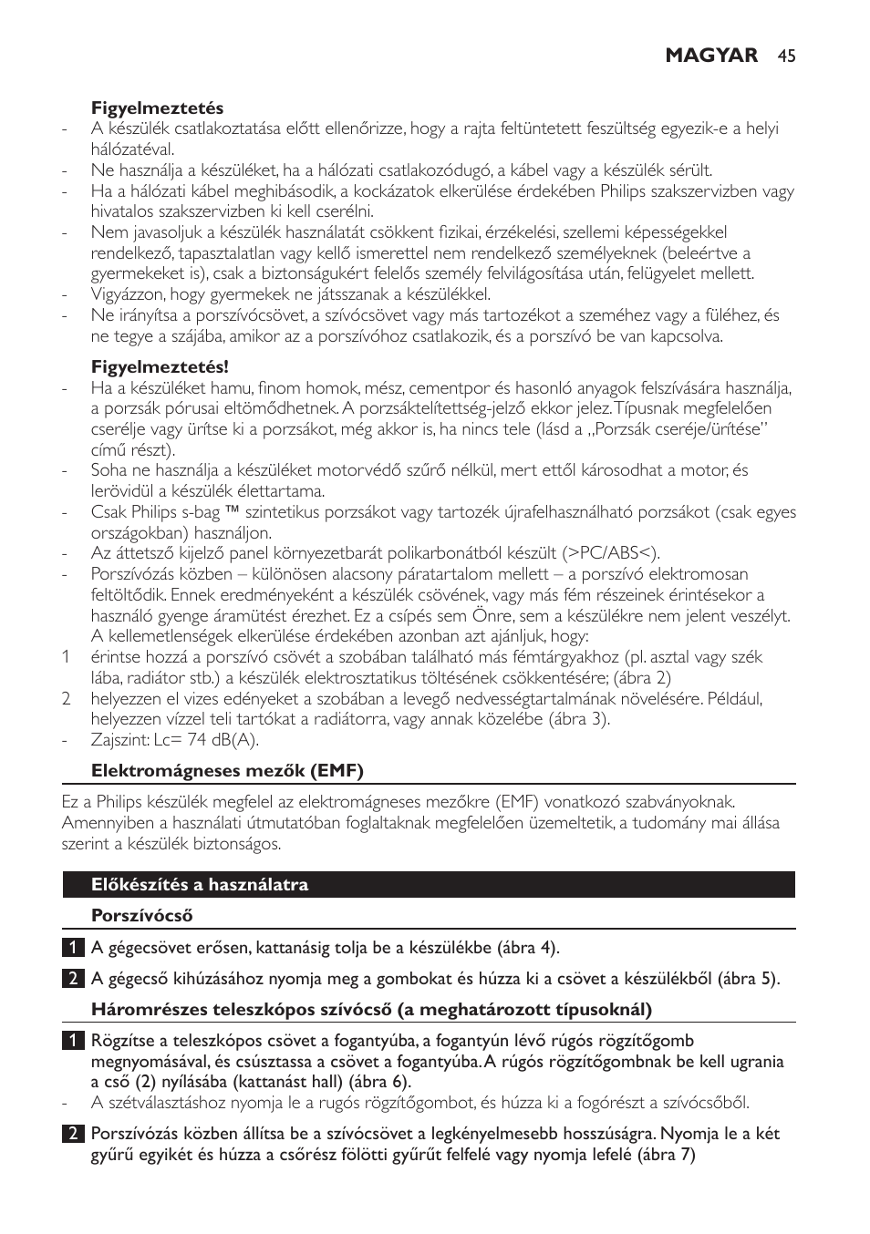 Philips FC9160 User Manual | Page 45 / 144