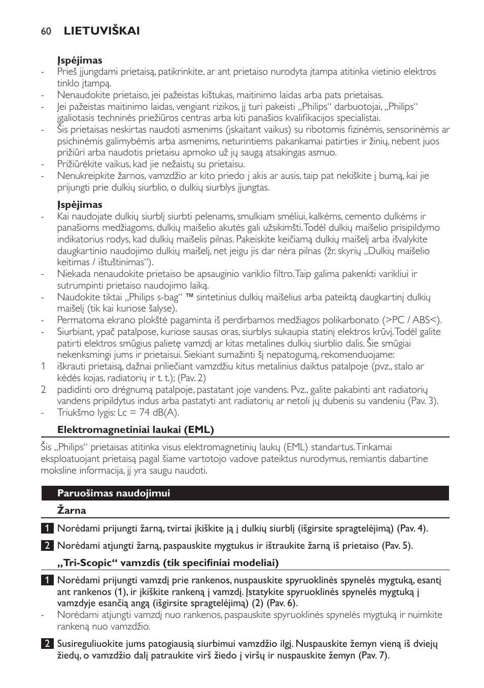 Philips FC9160 User Manual | Page 60 / 144