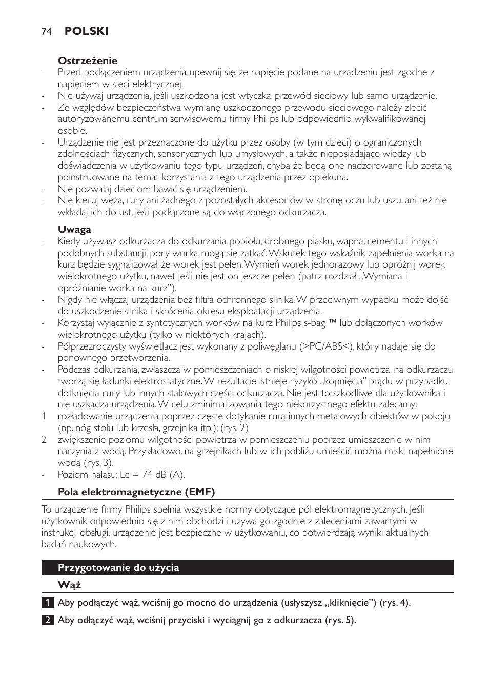 Philips FC9160 User Manual | Page 74 / 144