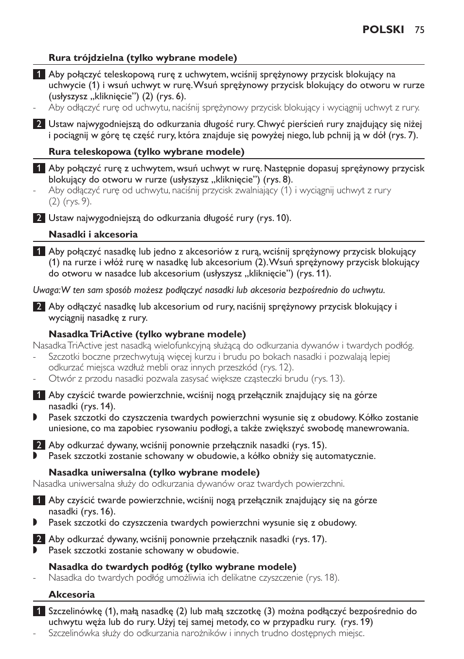 Philips FC9160 User Manual | Page 75 / 144