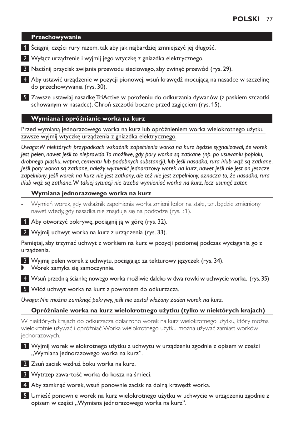 Philips FC9160 User Manual | Page 77 / 144