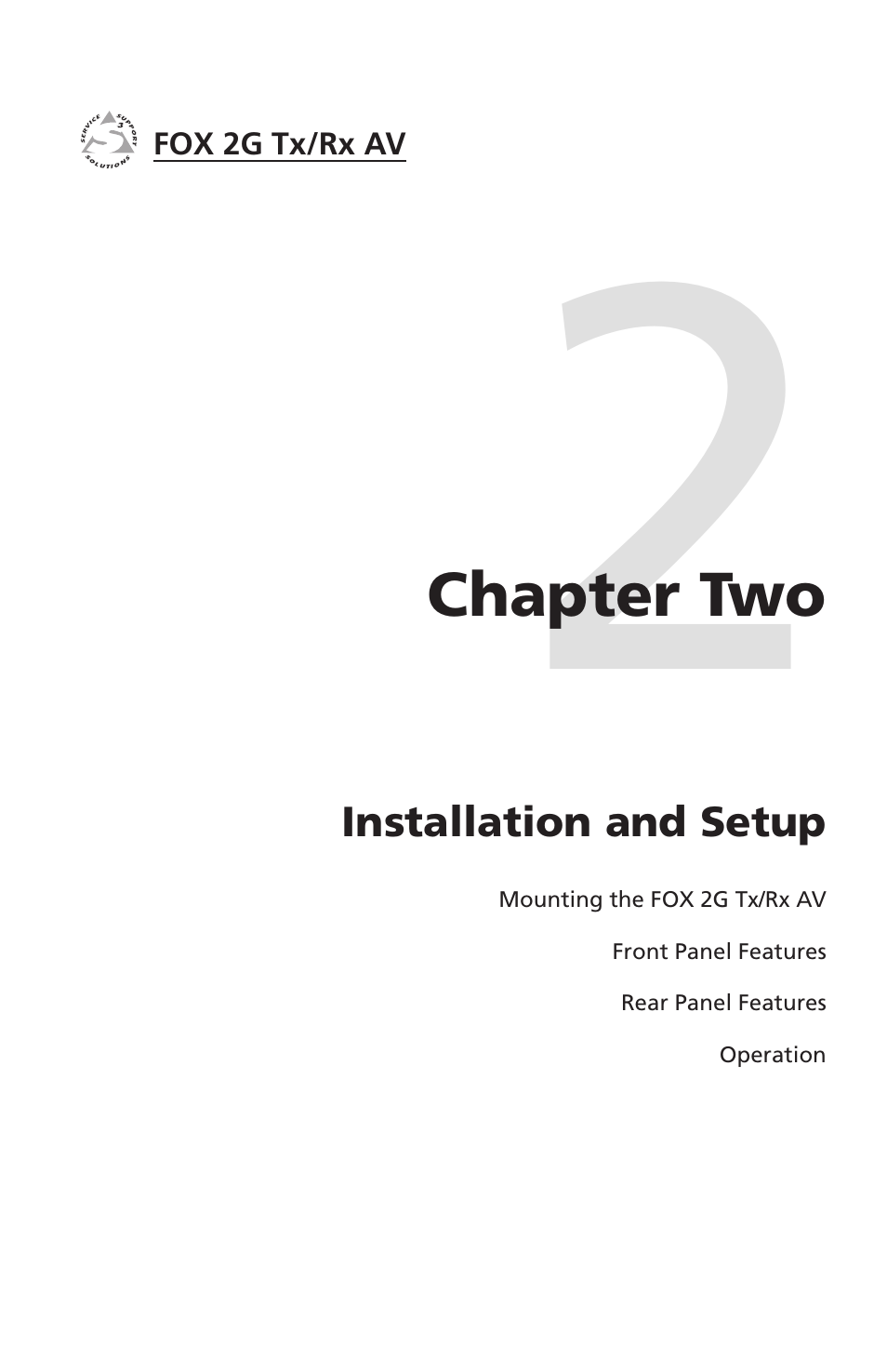 Chapter 2: installation and setup | Extron electronic FOX 2G Tx User Manual | Page 13 / 60