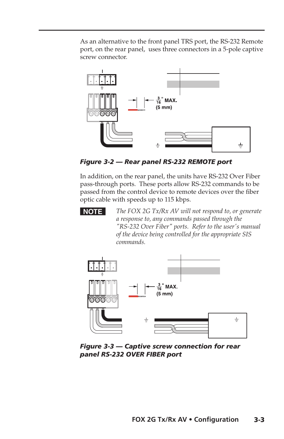 Fox 2g tx/rx av • configuration | Extron electronic FOX 2G Tx User Manual | Page 31 / 60