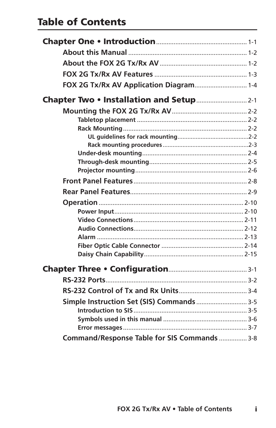 Extron electronic FOX 2G Tx User Manual | Page 7 / 60