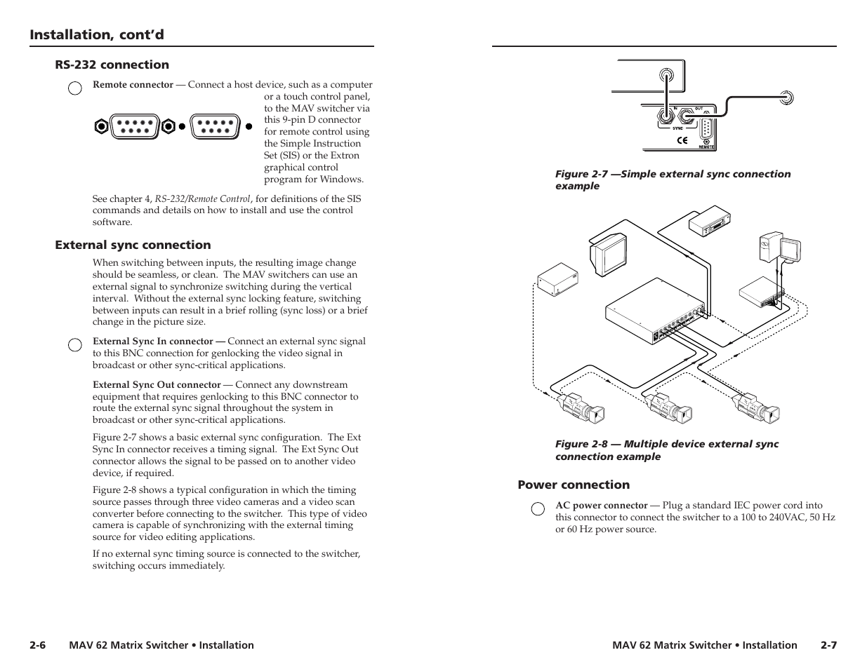 Extron Electronics MAV 62 User Manual | Page 9 / 19