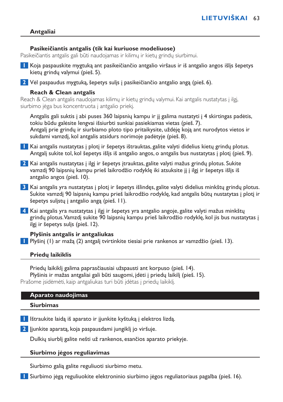 Philips FC9015 User Manual | Page 63 / 92