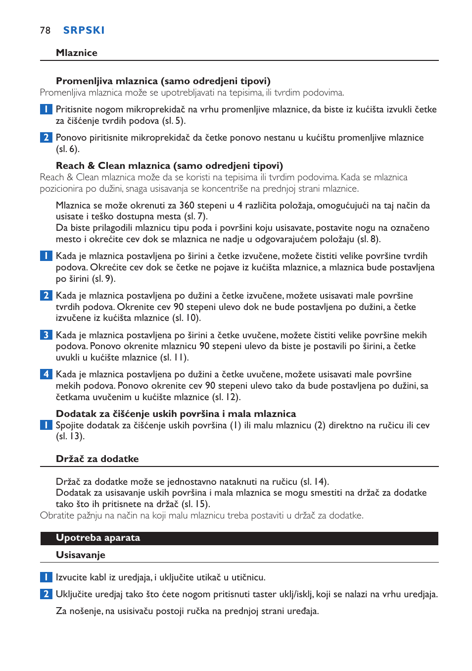 Philips FC9015 User Manual | Page 78 / 92