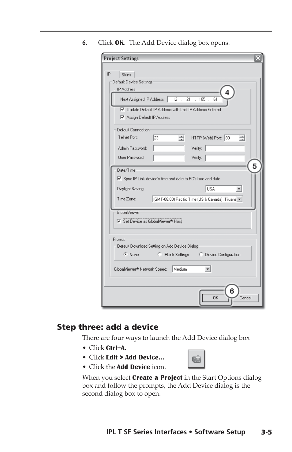 Step three: add a device, Step three: add a device -5 | Extron Electronics IPL T SF Series User Manual | Page 25 / 51